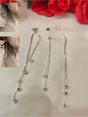 Brand New silver rains 2-5 layers earrings